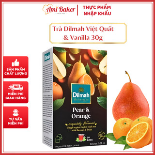 Trà Dilmah Hương Lê & Cam 30g (20 Túi Lọc) – Lê Ngọt Dịu Hòa Cam Thanh Mát, Đậm Vị Trà