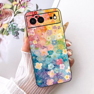 Dành Cho Google Pixel 6 6a Mới Thanh Lịch Họa Tiết Hoa Mèo Vỏ Pixel6 Pixel6a Màu Đen Silicon Mềm Vỏ Điện Thoại