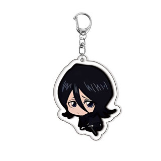 Anime Bleach Keychain for Women and Men Cute Kurosaki Ichigo Kuchiki Rukia Pendant Acrylic Keychain Bag Bag Accessories