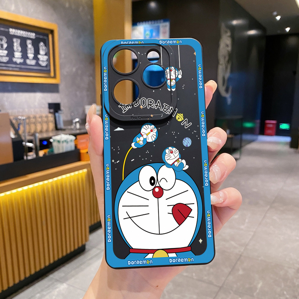 Tương thích với Infinix Hot 60 Pro 50i 40i 40 Pro Note 12 G96 12i 30i Smart 10 8 9 Smile Doremon Vỏ bảo vệ ống kính