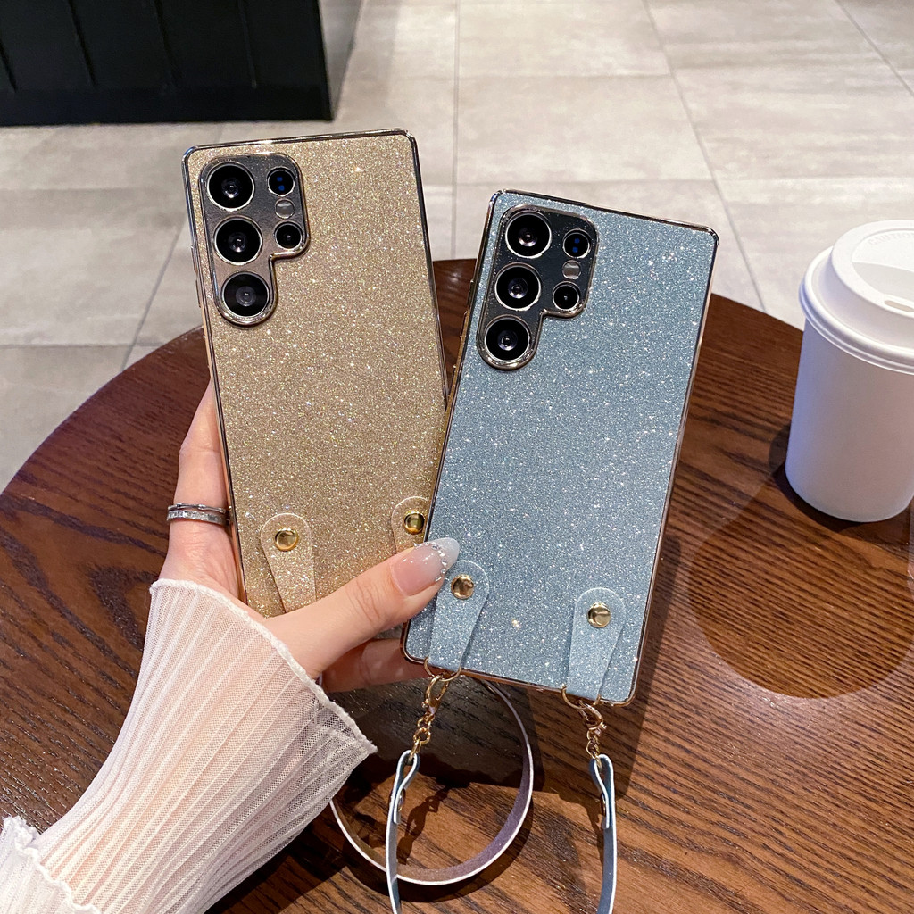 Ốp Điện Thoại Di Động Mạ Điện Sang Trọng Cho Huawei PURA70 P60 P70 P80 PRO P70U P80U MATE 50 60 70 80 PRO Thời Trang Có Dây Đeo Cổ Tay Thiết Kế Độc Đáo Lấp Lánh Vỏ Chống Sốc