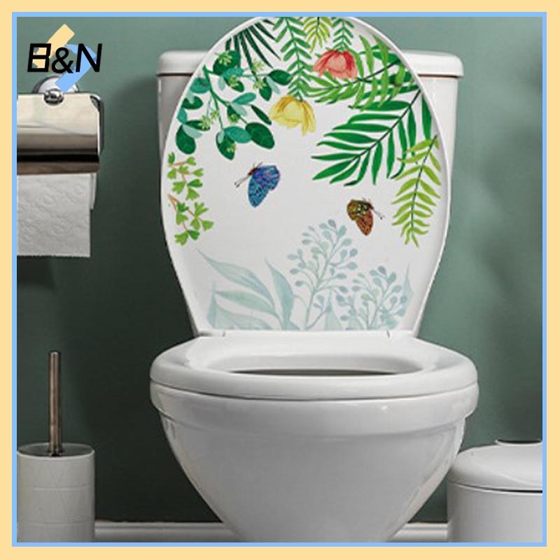 B & N Hoa Cỏ Chim Vệ Sinh Stier Tranh Tự Dính Có Thể Tháo Rời Phòng Tắm Decal Trang Trí Phòng Cửa Sổ Stiers.