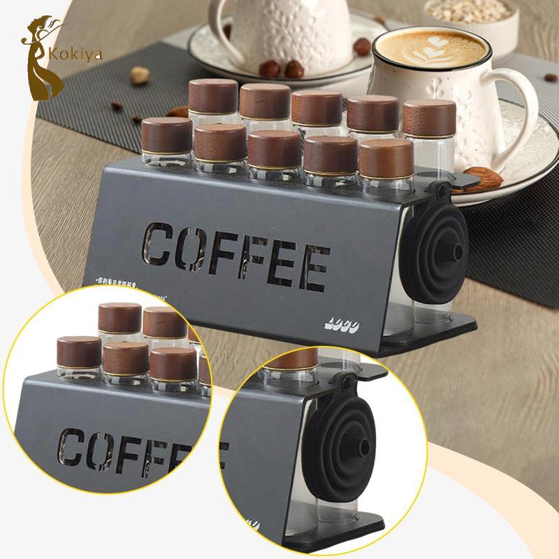 Ống bảo quản hạt cà phê liều đơn Lọ thủy tinh cho quán Bar bán lẻ Cafe