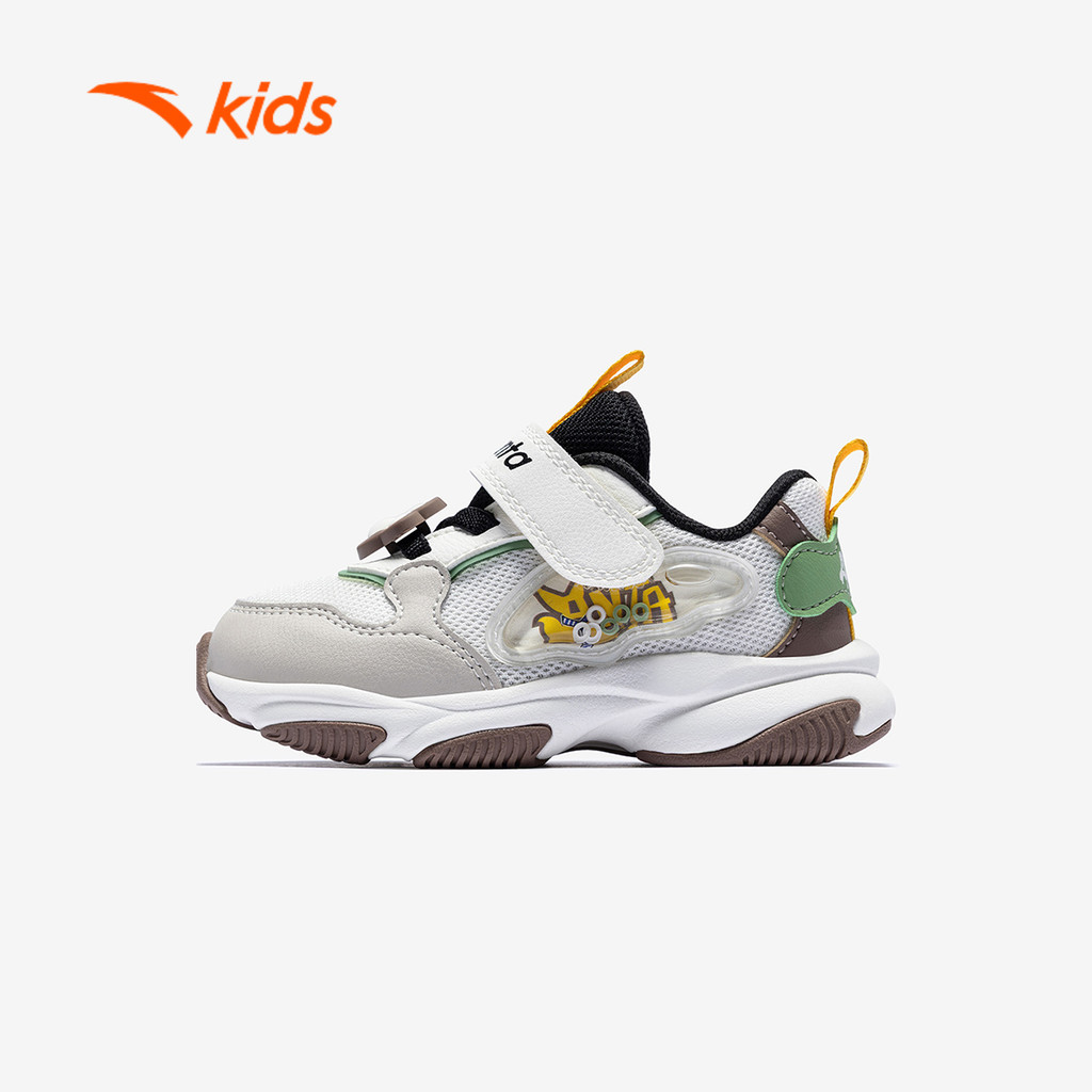 ANTA Kids Giày Thể Thao Bé Trai Size 22-27, Êm Ái, Khóa Dán Tiện Lợi 3126A0012