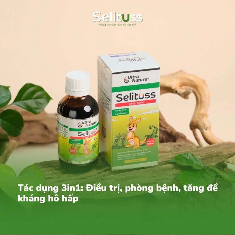 Siro ho Selituss hỗ trợ giảm ho, long đờm, giảm đau rát họng, giảm khò khè, giúp đường hô hấp khỏe mạnh