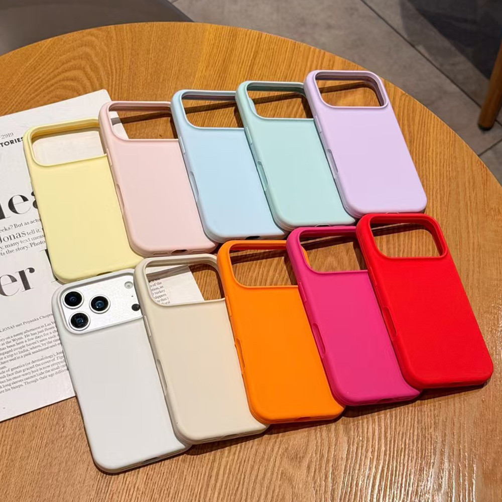 Ốp Điện Thoại Silicon Lỏng Màu Trơn Cho iPhone 17 Pro Max 17 Air 16 Plus 15 14 13 12 11 Vỏ Bảo Vệ Chống Sốc
