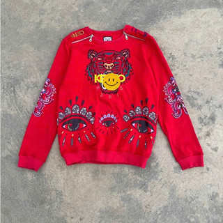 Áo Sweter Thêu Hổ Kon Zo Khóa Vai .Double_Six . Áo Nỉ Dày Dặn Dáng Rộng .
