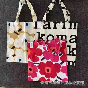 Túi vải Cotton mỏng một vai Túi mua sắm di động Dung tích lớn