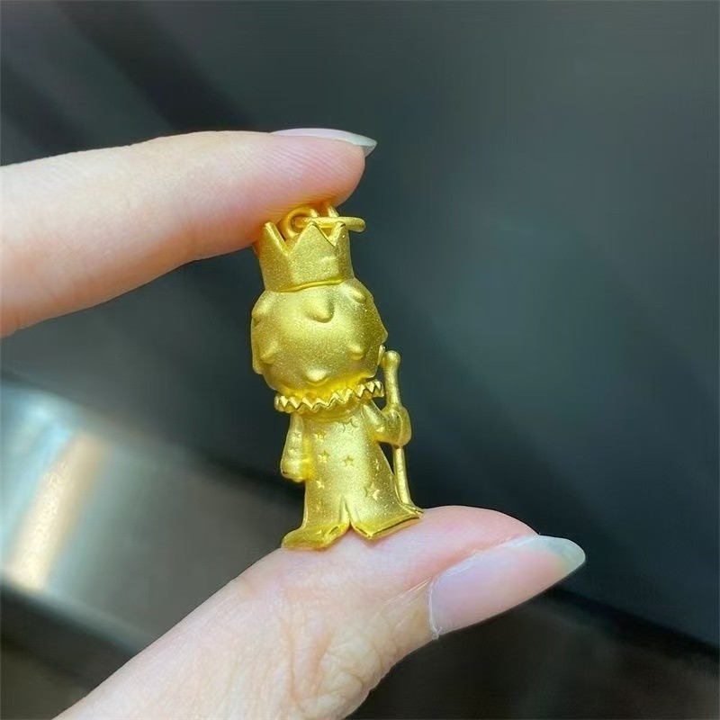 Pop Mart Hirono Hirono King Ono Mặt Dây Chuyền Anime Hoạt Hình Hàng Hóa Mạ Vàng Dễ Thương Ba Chiều Phù Hợp