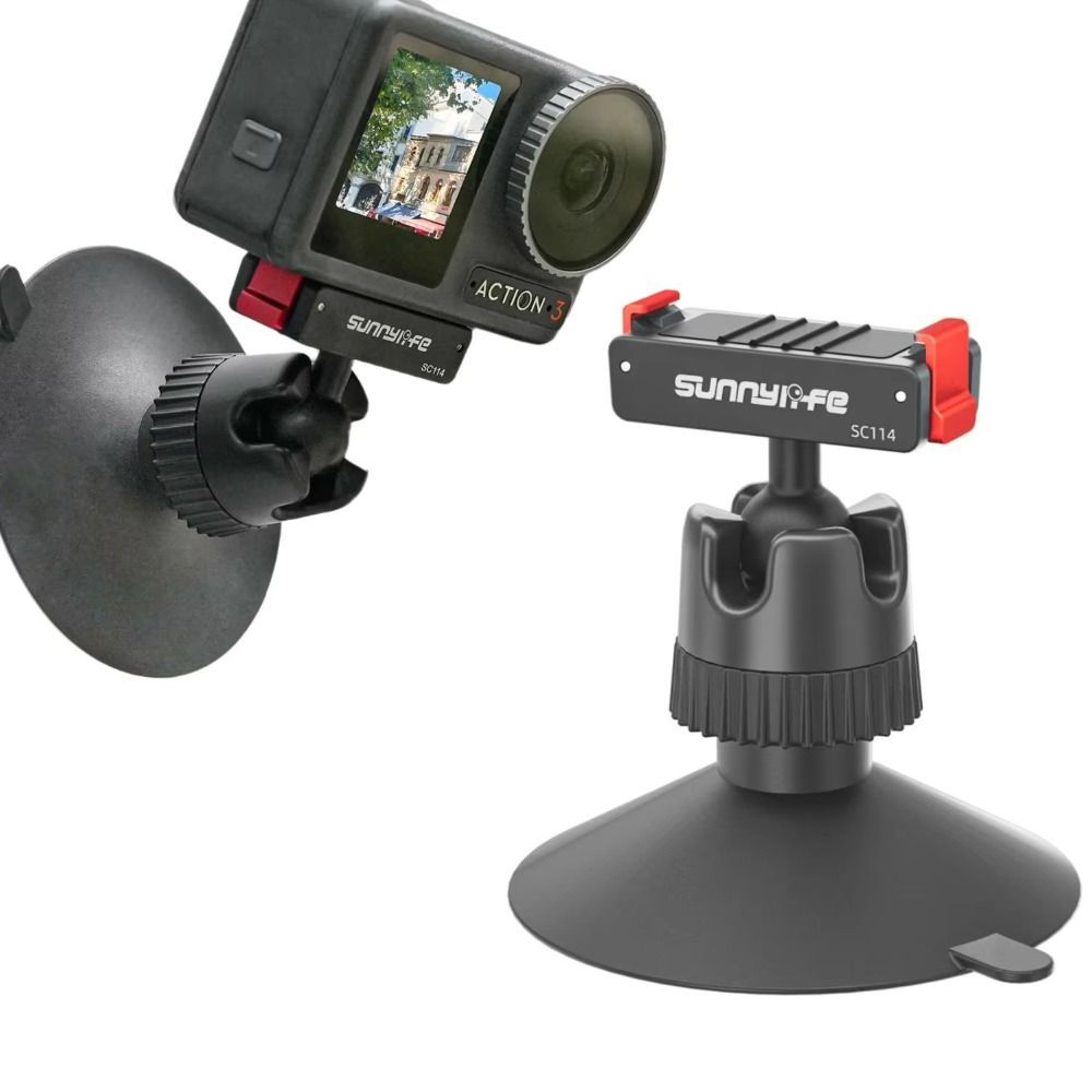 Giá đỡ cốc hút YRBWD, Giá đỡ camera phát hành nhanh từ tính, Giá đỡ bi xoay 360 độ ổn định hai chiều cho phụ kiện máy ảnh hành động DJI Osmo 360 / Action 5 / 4 / 3
