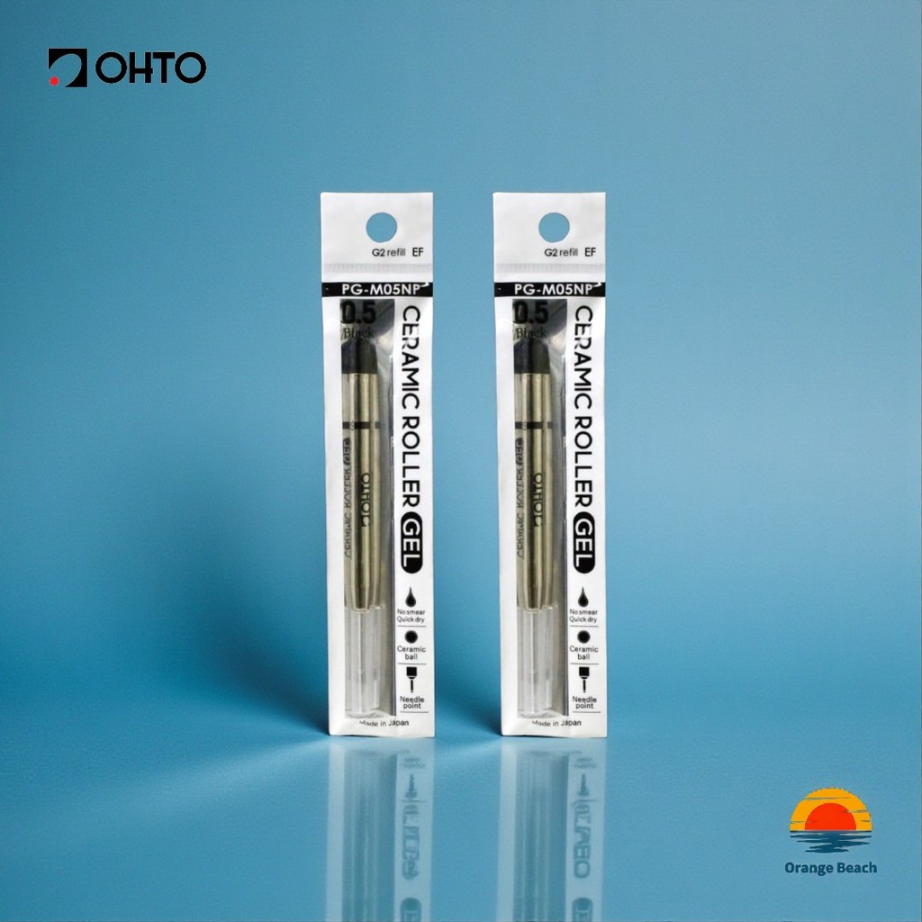 OHTO PG-M05NP Ruot But Gel Ceramic 0.5mm Den/Dau Kim Kho Nhanh/Parker-Style/Bo 2 Cai/Japan