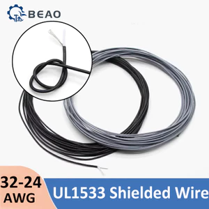 UL1533 Cáp Bảo Vệ PVC 32 30 28 26 24 AWG Kênh Âm Thanh Lõi Đơn Điện Tử Đồng Che Chắn Dây