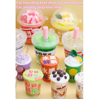【BabyJoy】Bộ đồ chơi DIY ly trà sữa mini,Phát triển kỹ năng thực hành của trẻ em,quà sinh nhật đáng yêu