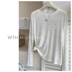 Milyfashion Pure Desire Slimer Look Polka Dot Print Commuter Kem chống nắng Slim-fit See-