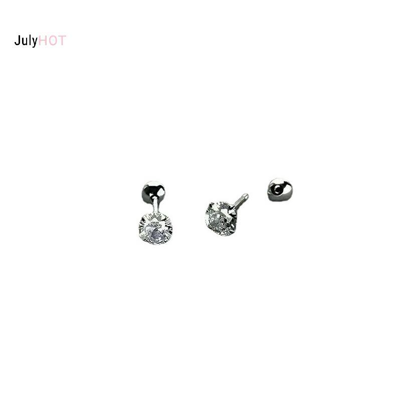 Bông Tai Zircon Kiểu Xoắn Ốc và Móng Tay Cho Nữ - Quà Tặng Perfectdeal