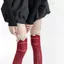 NICOLOO 1 Đôi Tất Cao Đến Đầu Gối, Ren Viền Tất Dài Rỗng, Thời Trang Chống Mùi Phong Cách Nhật Bản Giữ Ấm Tất Bắp Chân Cô Gái