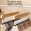 Dụng cụ sắp xếp tủ quần áo CHEESELY, đa chức năng với 10 kẹp móc treo quần áo, Tiết kiệm không gian nâng cấp 360° Móc treo Legging xoay