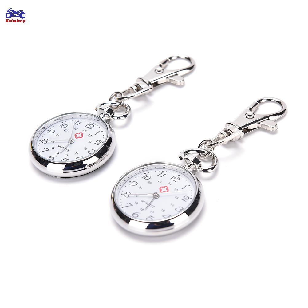 XOITOP Thép không gỉ Thạch Anh Nhà thơ Đồng hồ Móc chìa khóa dễ thương Quà tặng mới VN