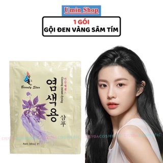 Combo 10 Gói Dầu Gội Nhuộm Đen Tóc Black Hair Shampoo Hàn Quốc - không mùi hôi, không bám da đầu và không gây hại cho da