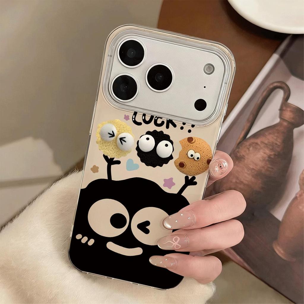 Cốc cà phê bóng than cho 16 trường hợp iPhone 17Air Trường hợp hai lớp 14 13 11Pro
