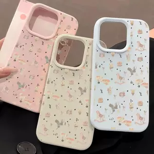 Kẹo dẻo Cub cho trường hợp iPhone 16promax15pro 13 đơn giản 14 cá tính 11 lỗ lớn mới