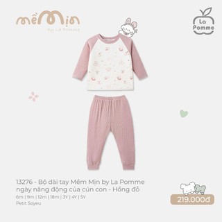 La pomme SS26.T2.2 Bộ dài tay Mềm Mịn by La Pomme ngày năng động của cún con cho bé