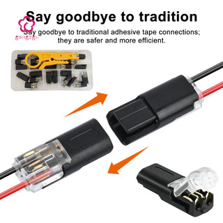 [gongzgu] Đầu nối cáp 18-22awg 25 / 50 / 100 chiếc Đầu nối dây nhanh 2 chân với phích cắm khóa ngọn lửa Vũ nữ thoát y 18-22awg Thiết bị đầu cuối cắm dây đôi cho dây điện