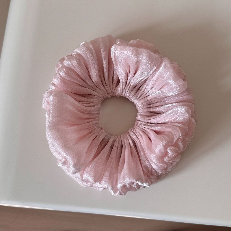 Hululu Scrunchy cao cấp dáng xếp ly nhẹ nhàng, phù hợp tóc ngắn và trung bình, thiết kế ngọt ngào phong cách Hàn Quốc