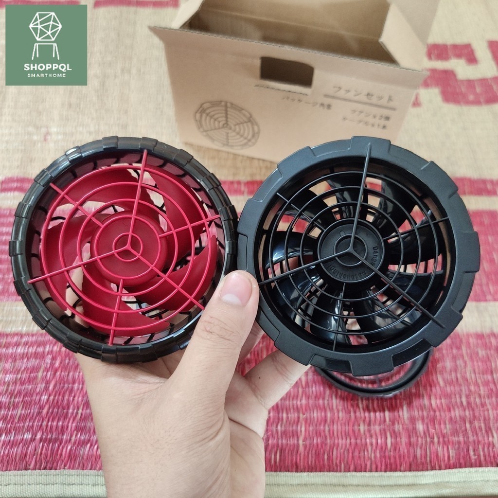Cặp quạt gió áo điều hòa làm mát Nhật Bản KENKO cao cấp 18V loại 5 cánh không chổi than.