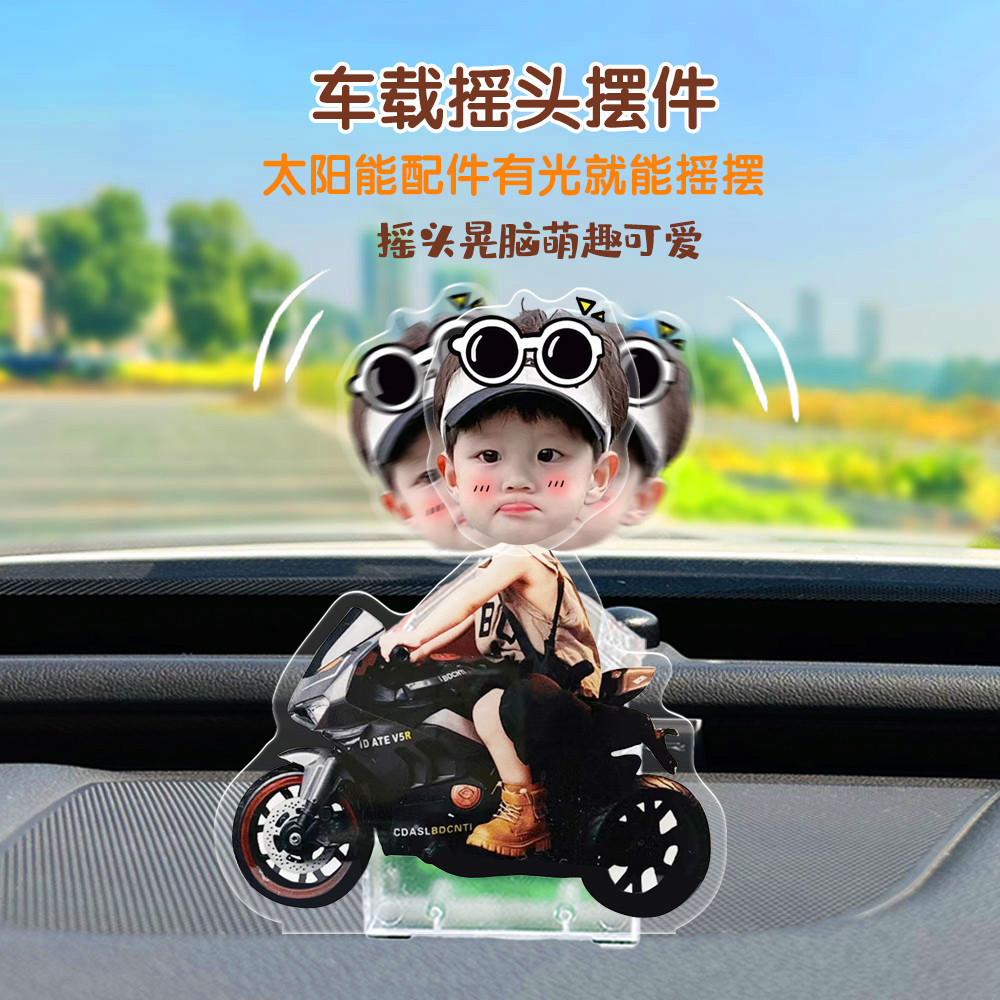 Xe lắc đầu đồ trang trí tùy chỉnh hình đại diện cặp đôi hình ảnh bàn trang trí nội thất xe ô tô ĐH
