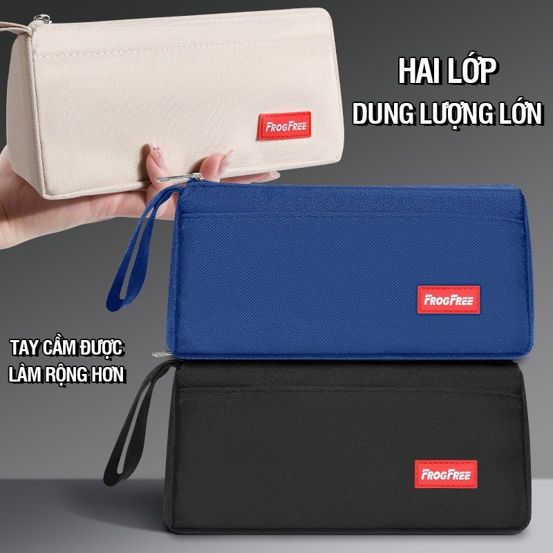 Túi Đựng Bút Học Sinh Đơn Giản, Bằng Vải Canvas Nhiều Màu, Kiểu Dáng Gọn Nhẹ, Dễ Thương