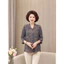 Áo sơ mi cotton lụa cho người trung niên mùa hè, thiết kế ba phần tư tay, size lớn