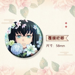 Huy hiệu nút cài áo Anime Demon Slayer các nhân vật, phù hợp bộ sưu tập cosplay và làm quà tặng túi trang trí