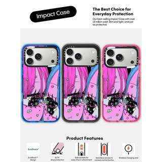 CASECASE X TELEPATHY Vỏ Điện Thoại Đen / Xanh Bầu Trời / Hồng Bộ Sưu Tập Kẹo Fizz Màu Sắc Trong Suốt Cứng Từ Tính Hút Tác Động Cho IPhone 13 14 15 16 17Pro Max Plus Có Hộp