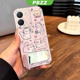Ốp Lưng Cho VIVO Y36 4G VIVO y78 y72 y77 5g y27s VIVO Y36 5g Vỏ Điện Thoại Vỏ Mềm Bảo Vệ Silicon Chống Sốc Trong Suốt Thiết Kế Mới Thẩm Mỹ MỘT CAT Có Giá Đỡ TYYMZJ01