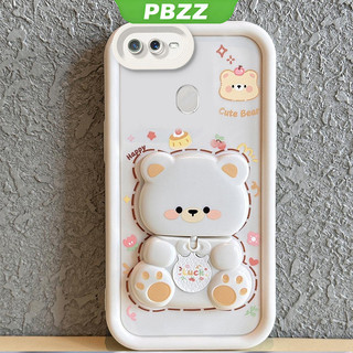 Ốp lưng cho oppo a5s oppo a12 oppo A7 oppo a3s oppo a12e F9 Vỏ điện thoại Vỏ mềm Vỏ silicon chống sốc thiết kế mới thẩm mỹ Gương xoay Gấu dễ thương có giá đỡ JTXXZJ01