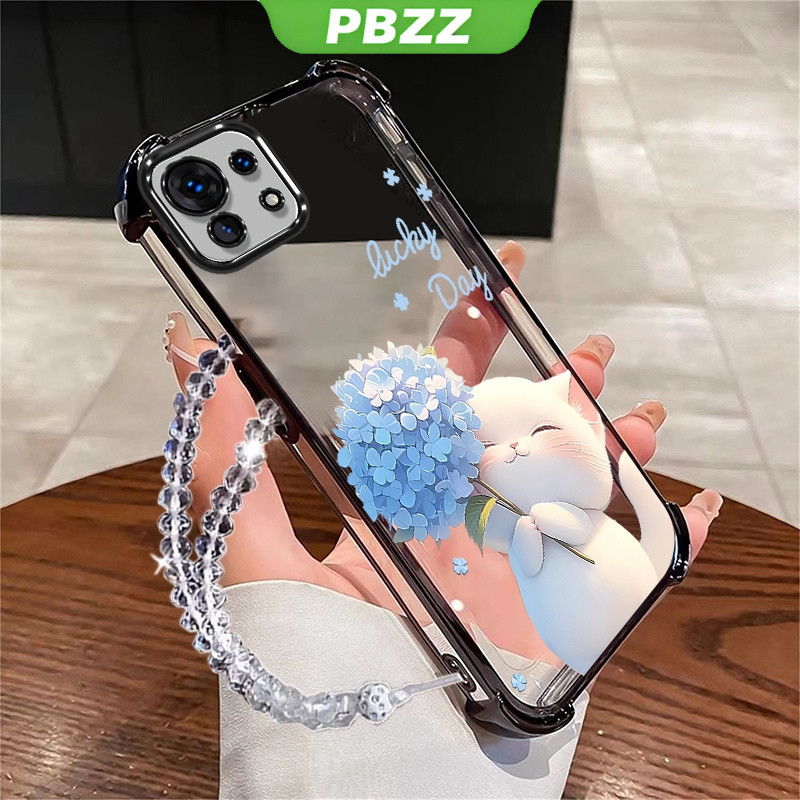Ốp Lưng Cho xiaomi mi 11 lite xiaomi 11 lite 5g ne xiaomi 11t pro Vỏ Điện Thoại Vỏ Mềm Silicon Chống Sốc Thiết Kế Mới Thẩm Mỹ Trong Suốt Hoạt Hình Vòng Tay Mèo Cho Bé Gái SJSLLSHM01