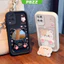 Ốp Lưng Cho OPPO A54 4g Vỏ Điện Thoại Vỏ Mềm Silicon Chống Sốc Thiết Kế Mới Thẩm Mỹ Hoạt Hình Mèo Có Giá Đỡ Cho Gương JTMMZJ01