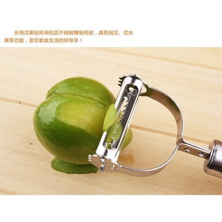 Dao gọt vỏ Dao bằng thép không gỉ Hộ gia đình Đa chức năng Rau quả Máy bào dưa Cắt khoai tây bóc vỏ T5K5