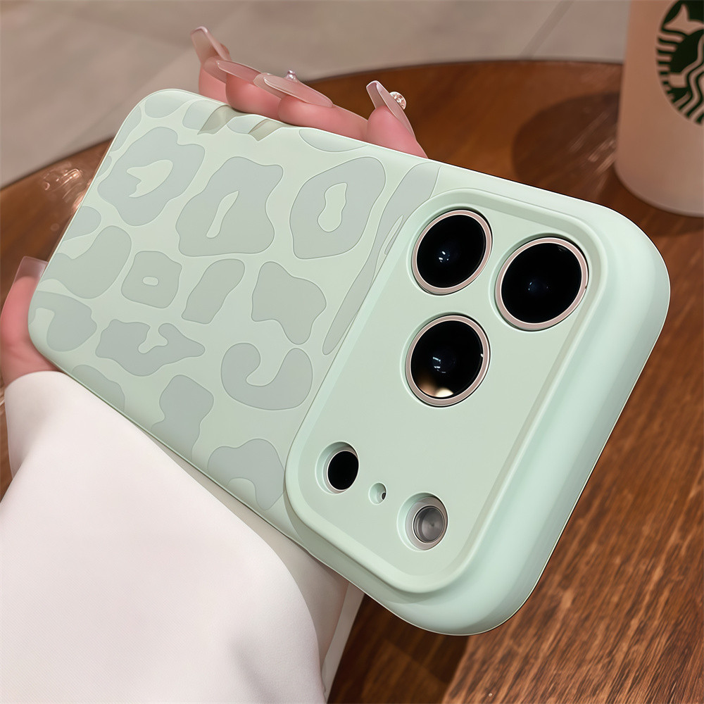 Ốp điện thoại in hình da báo màu da cho iPhone 17 Pro Max 12 13 14 15 16 pro max Bao gồm tất cả bảo vệ ống kính máy ảnh vỏ mềm vỏ điện thoại vỏ bảo vệ