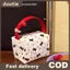 Doutie Dễ Thương Bla Cat Cherry Bow In Túi Đựng Mỹ Phẩm Cầm Tay Dung Tích Cao Du Lịch Di Động Đồ lặt vặt Túi Bảo Quản Túi Trang Điểm Thời Trang Quà Tặng VN