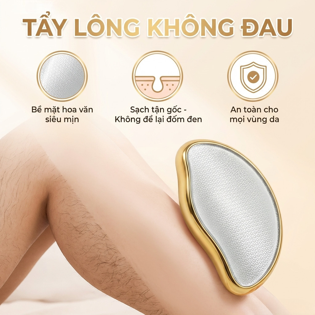 【COD】Dụng cụ tẩy lông bằng kính công nghệ nano, tẩy lông không đau, an toàn cho mọi loại da, kể cả da nhạy cảm.