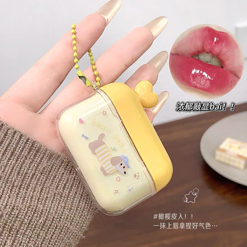 GegeBear Đôi Son Bóng Gương Nước Bóng Son Bóng Matte Son Bóng Màu Khỏa Thân Son Môi Son Bóng Nữ Không Dễ Phai Màu