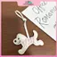 MYPANDA Dachshund Móc khóa chó Mặt dây chuyền dễ thương Puppy Da PU Móc chìa khóa Phụ kiện Túi động vật Chìa khóa quyến rũ Trang trí.