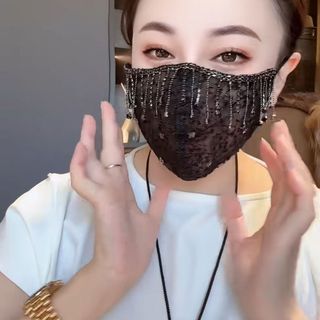 Mặt nạ chống nắng tua rua ren | Tấm che mặt tua dài giặt được
