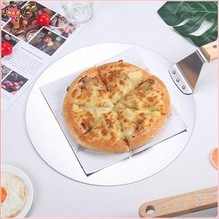 N & X 1PC Xẻng Pizza Dụng Cụ Làm Bánh Ngọt Phụ Kiện Pizza Peel Tròn Thép Không Gỉ Chống sti Pizza Chèo Thìa Có Tay Cầm Bằng Gỗ Sồi.