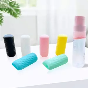 AWNGD 3 Cái Chống Rò Rỉ, Vỏ Chai Silicon Chống Rò Rỉ Đàn Hồi, Hộp Đựng Du Lịch Mềm Ngoài Trời Chống Bụi Rò Rỉ Vỏ Bảo Vệ Đồ Dùng Cắm Trại