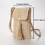 Túi Điện Thoại Di Động EDIWANY, Túi Vuông Nhỏ Kaki Màu Be Túi Đeo Ngang, Kích Thước Mini Phong Cách Boho Ví Dệt Tay Cho Nữ Bé Gái