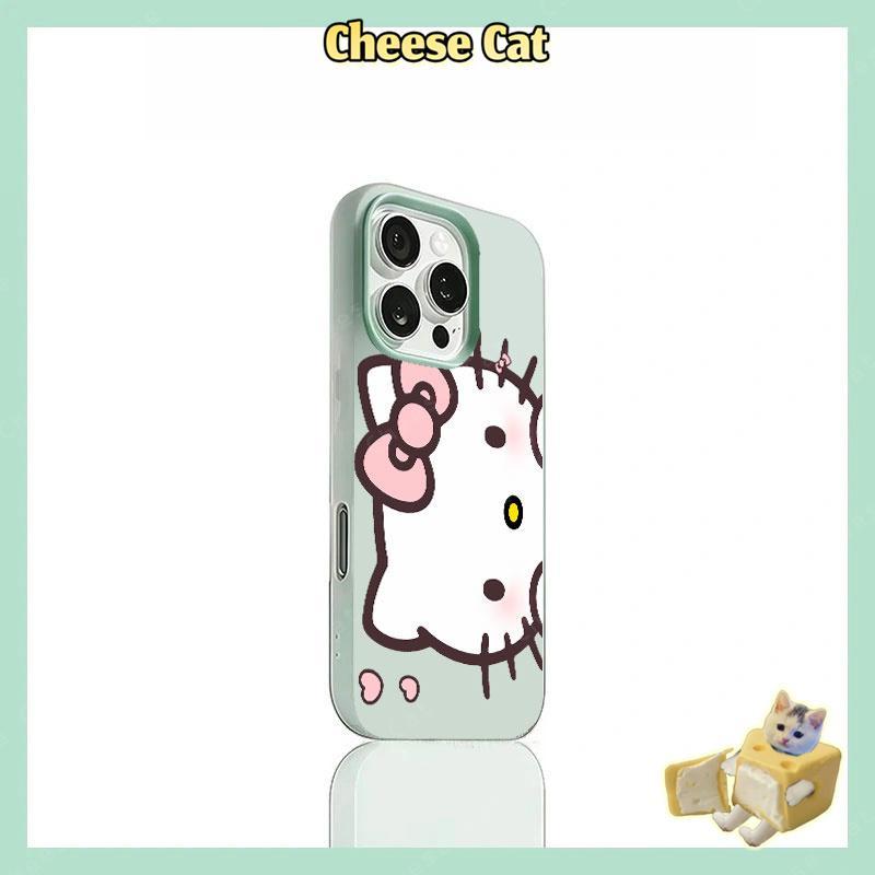 Kitty tim hồng Vỏ điện thoại dành cho iPhone 14 15 16 13 12 11 Pro Max Xs Max XR 17 Air Ốp điện thoại màu hồng dễ thương