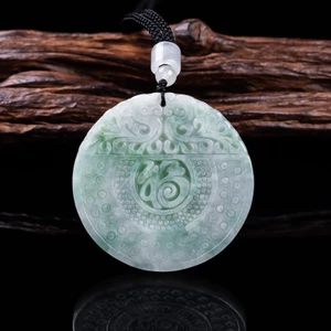 Dây chuyền jadeite hai mặt nhân vật rồng Fu, phong cách mới cho nam và nữ
